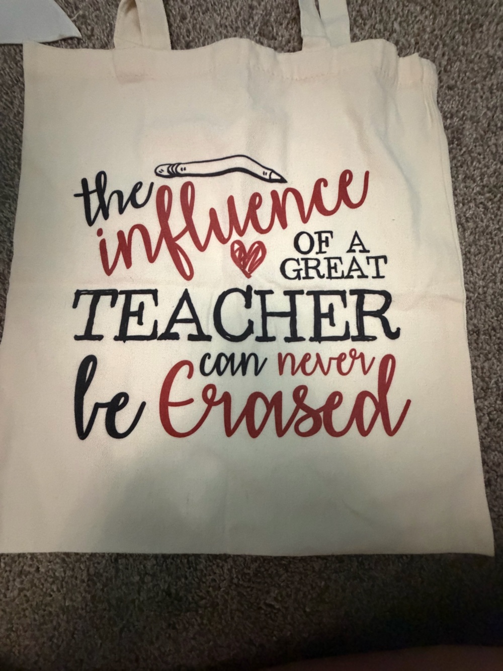 “The Influence of a Great Teacher” Canvas Tote Bag